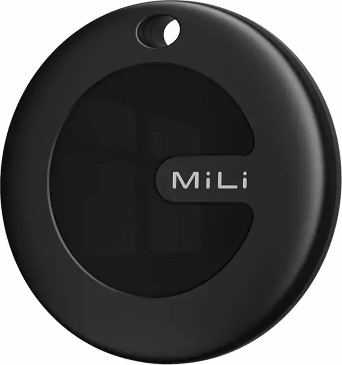 Locator MiLi MiTag DUO, Bluetooth 5.2, IPX67, kompatibil me iOS/Android, i zi, paketë 4 copë