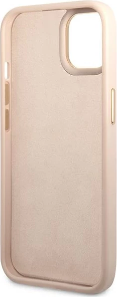 Mbështjellës Guess 4G Vintage Gold Logo për iPhone 14, Rozë
