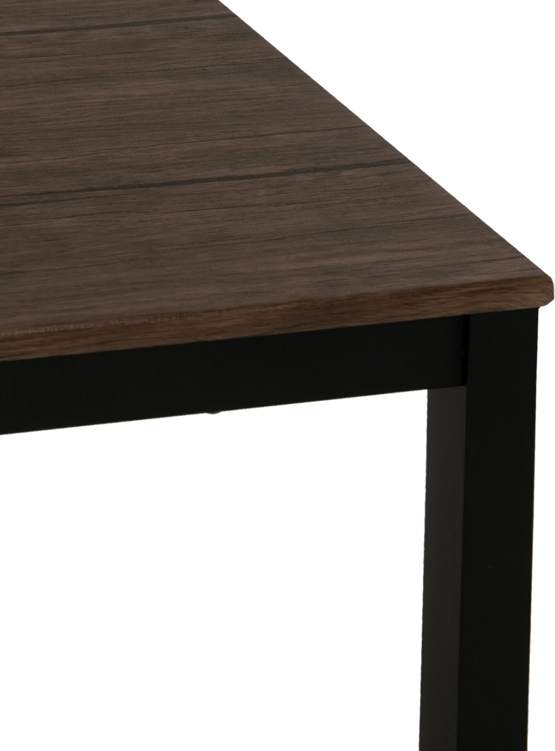 Tavolinë ngrënieje GOOSE FH9532 ngjyrë arre MDF-këmbë metalike të zeza 120x80x75H cm