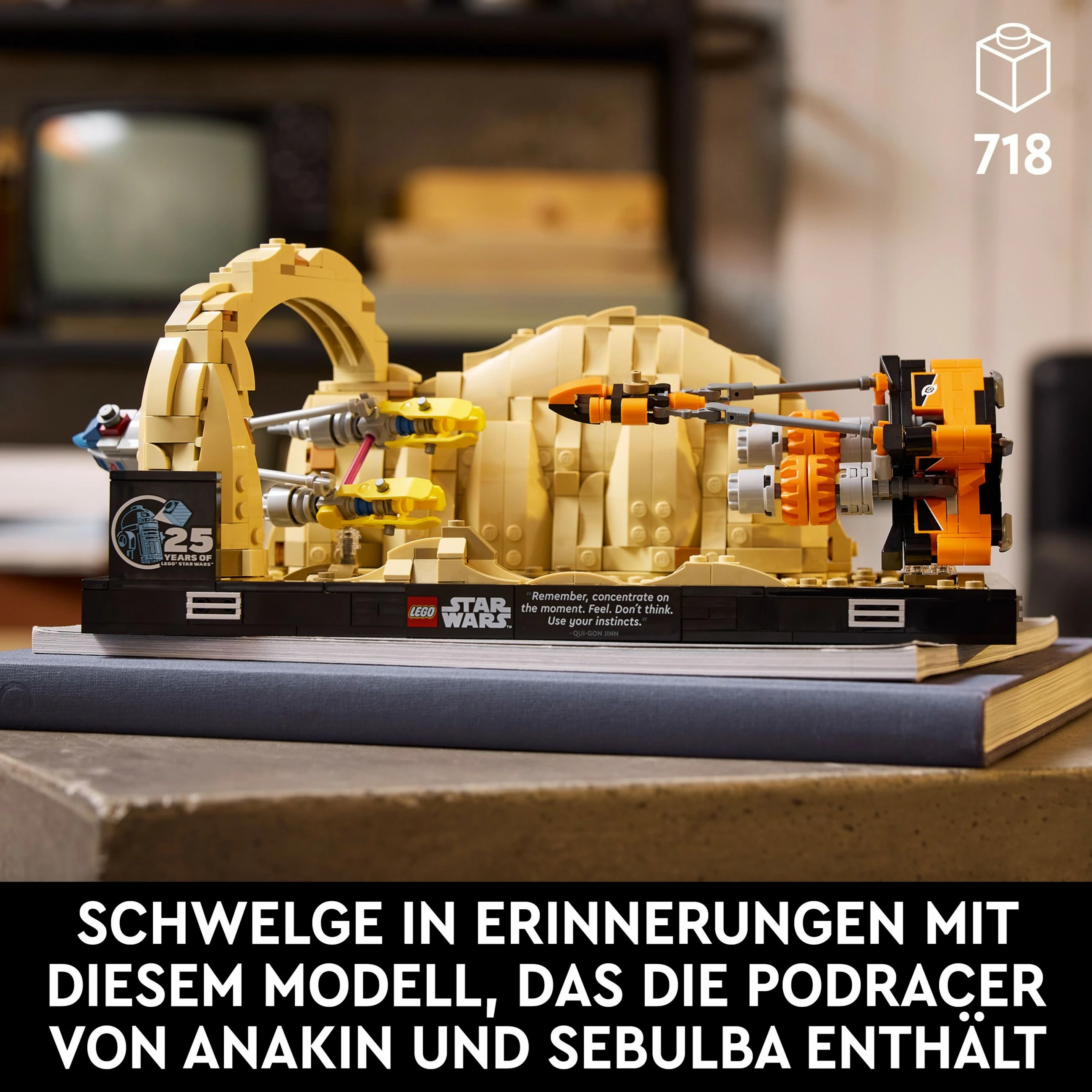 Set ndërtimi LEGO Mos Espa Podrace Diorama, 718 pjesë, shumëngjyrësh