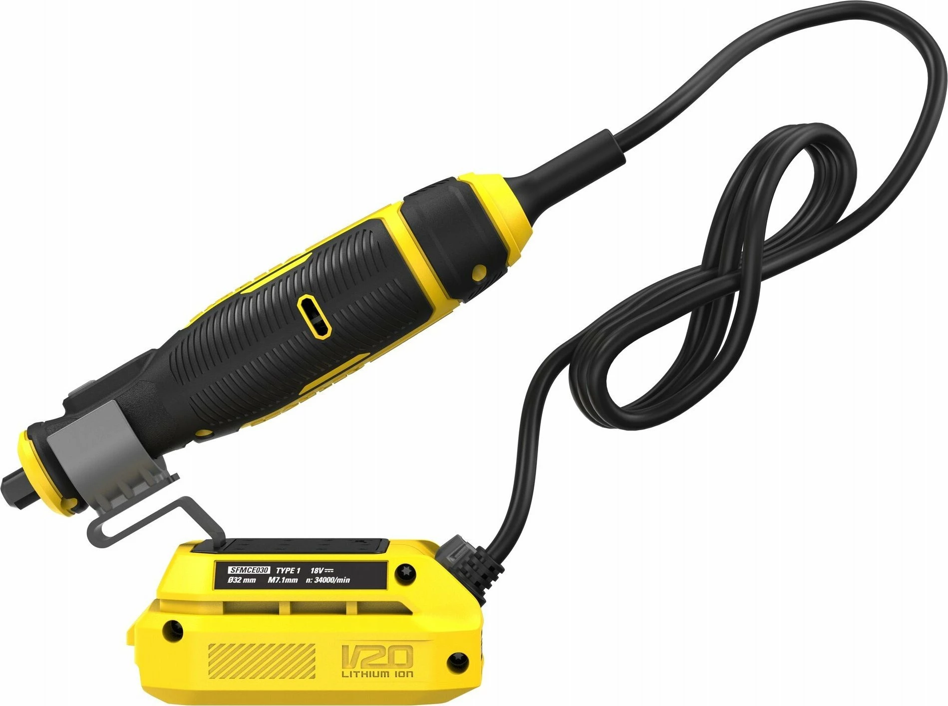 Mini brusëse pa kabllo dhe gravuese Stanley SFMCE030B-XJ 18 V, 33 aksesorë, verdhë/zezë