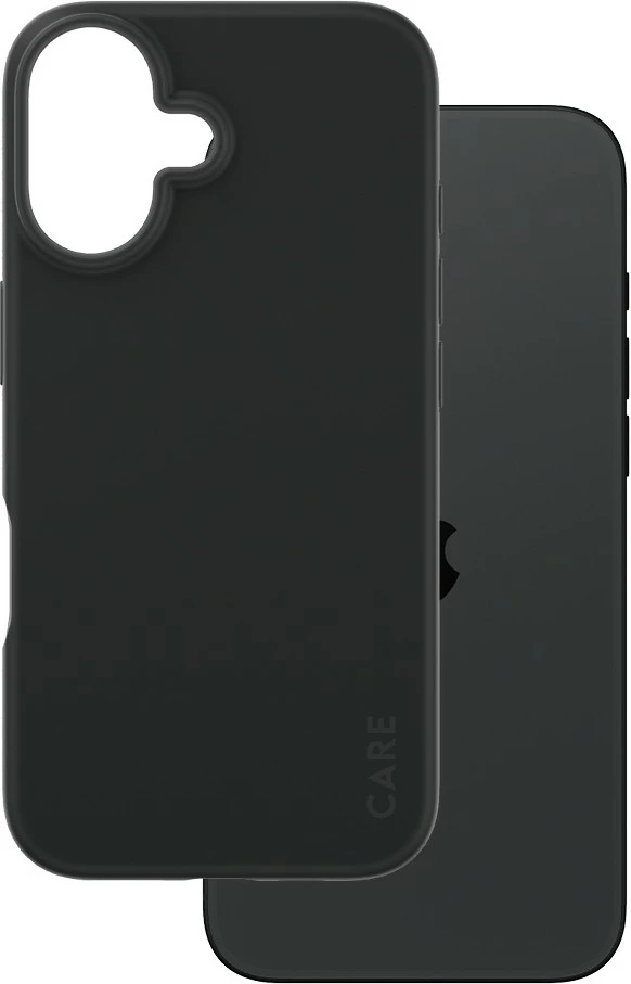 Mbështjellës PanzerGlass CARE Case Fashion iPhone 16, silikon, i zi