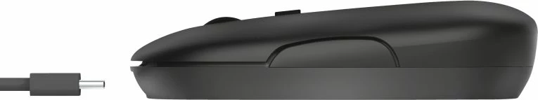 Maus wireless i rikarikueshëm Trust Puck 24059 ultra i hollë 1600 DPI, i zi