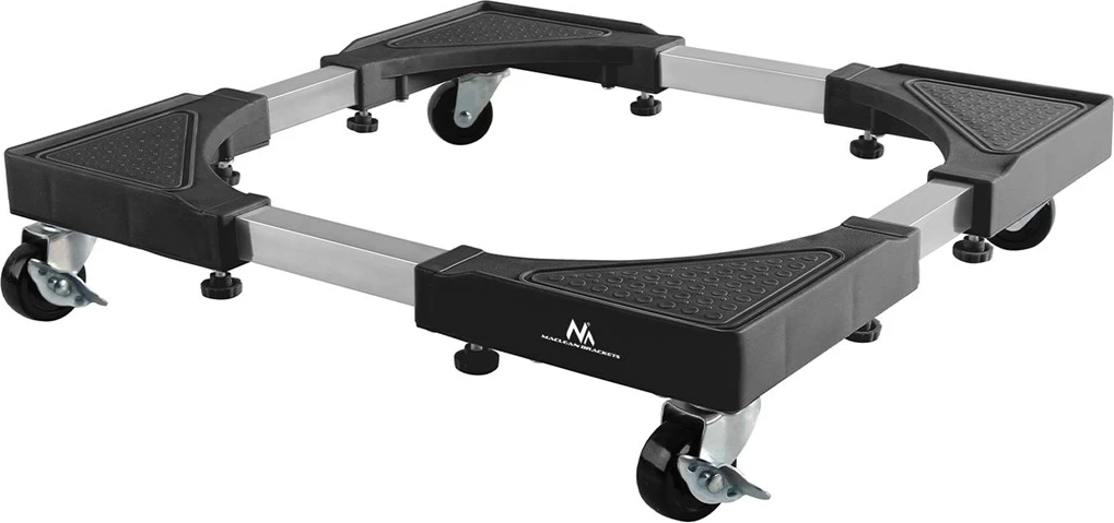 Mbajtës universal me rrota Maclean MC-119 për lavatriçe, frigoriferë, pjatalarëse, 700-900mm, deri 200kg, i zi