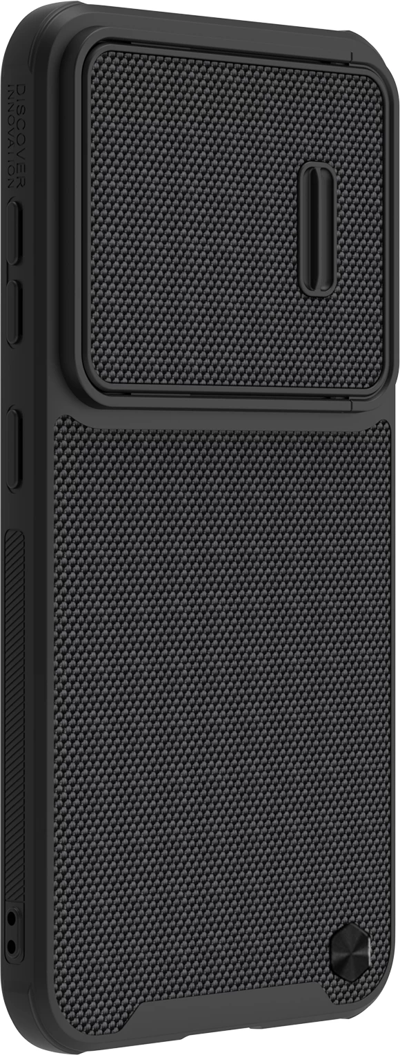 Mbështjellës Nillkin Textured S Case për Samsung Galaxy S23+, me kapak kamere, e zezë