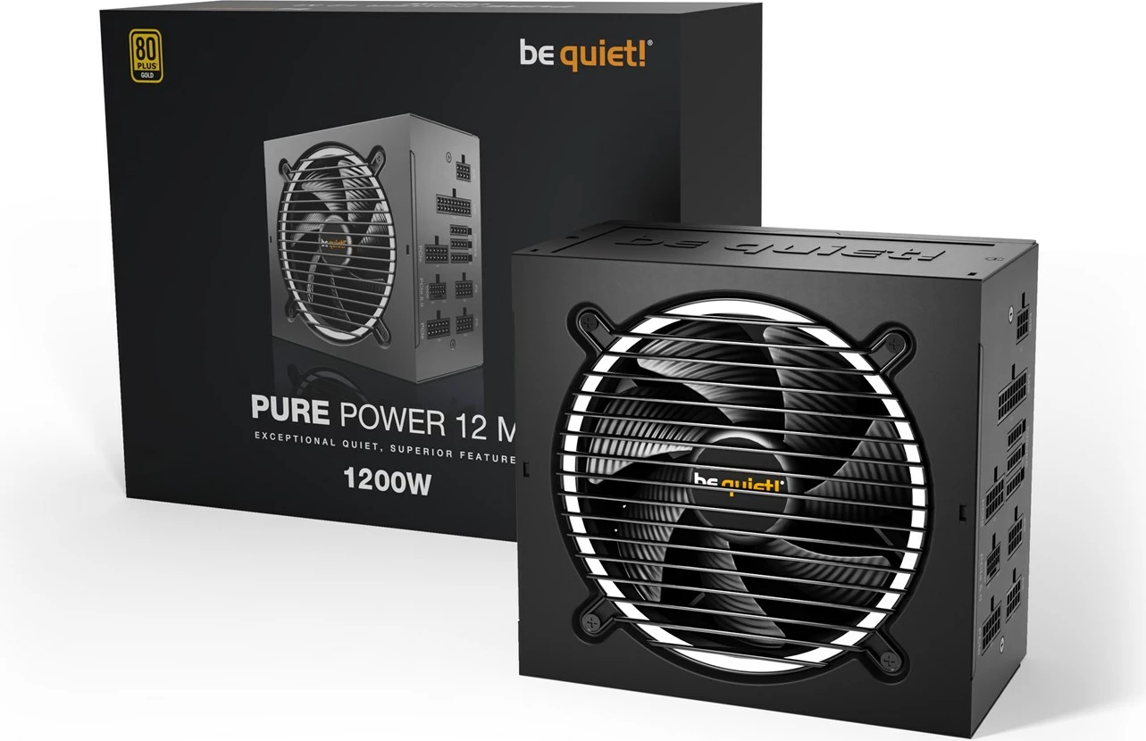 Furnizues i Energjisë be quiet! PURE POWER 12 M, 1200W, 20+4 pin ATX, i Zi