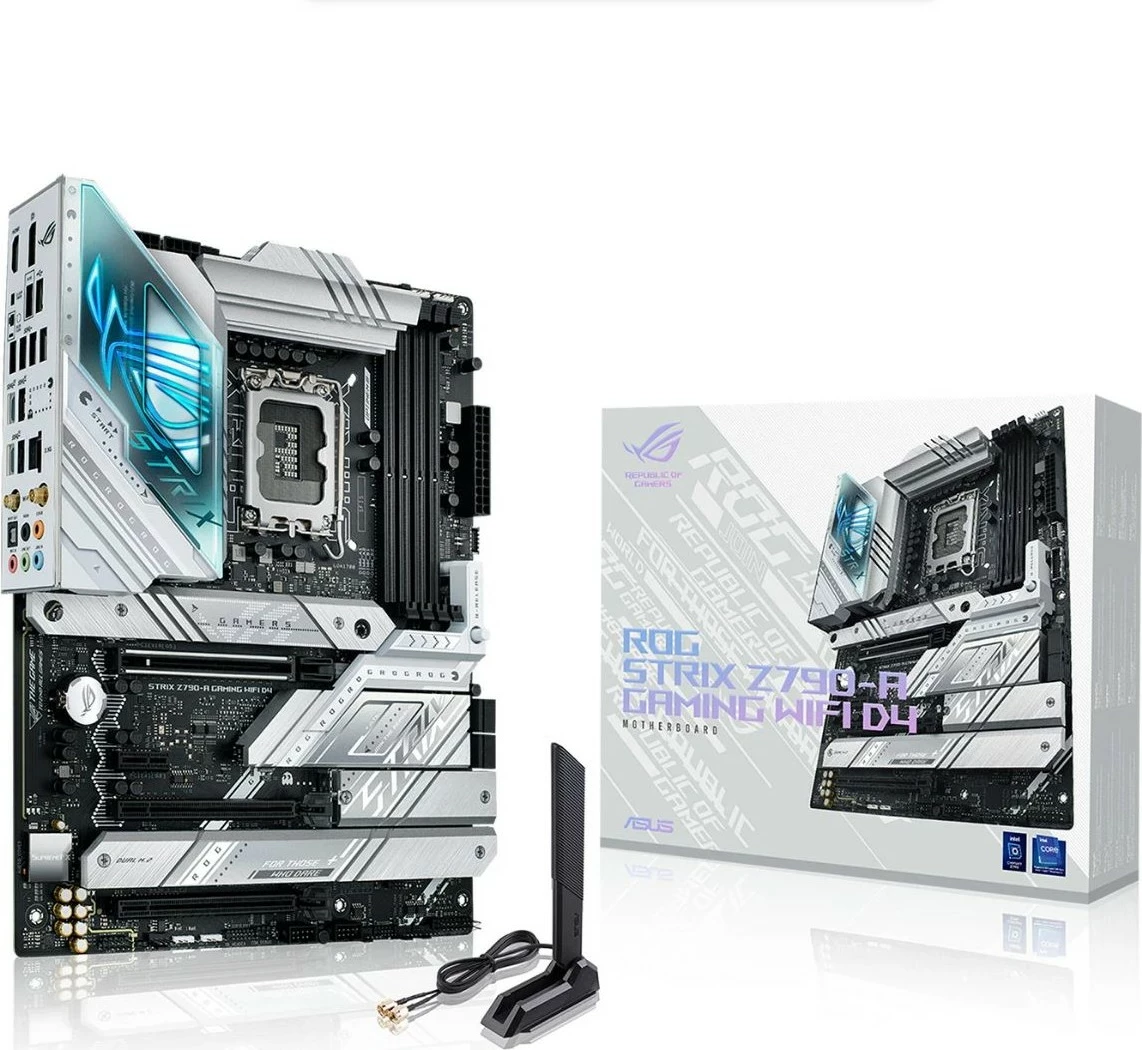 Pllakë amë ASUS ROG STRIX Z790-A GAMING WIFI D4, Intel, LGA 1700, DDR4, 128 GB, argjendtë