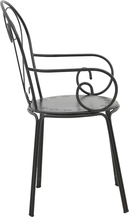 Set tavoline me karrige për terasë, Watson-Monasty, metal i zi, 3 copë