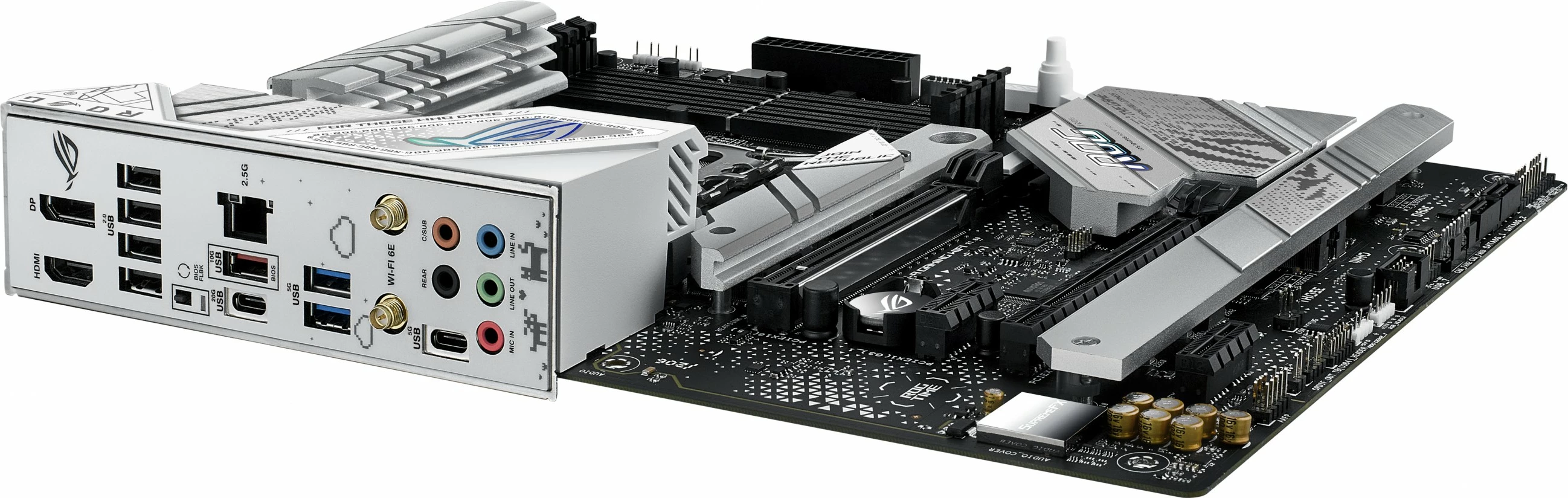 Pllakë amë ASUS ROG STRIX B760-A GAMING WIFI, Intel LGA 1700, DDR5, ATX, Wi-Fi, bardhë/argjend