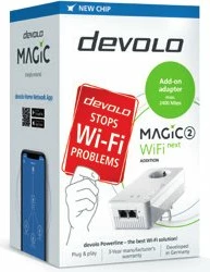 Adapter powerline Wi‑Fi Devolo Magic 2 WiFi next 1200 Mbit/s Gigabit Ethernet, i bardhë, 1 copë