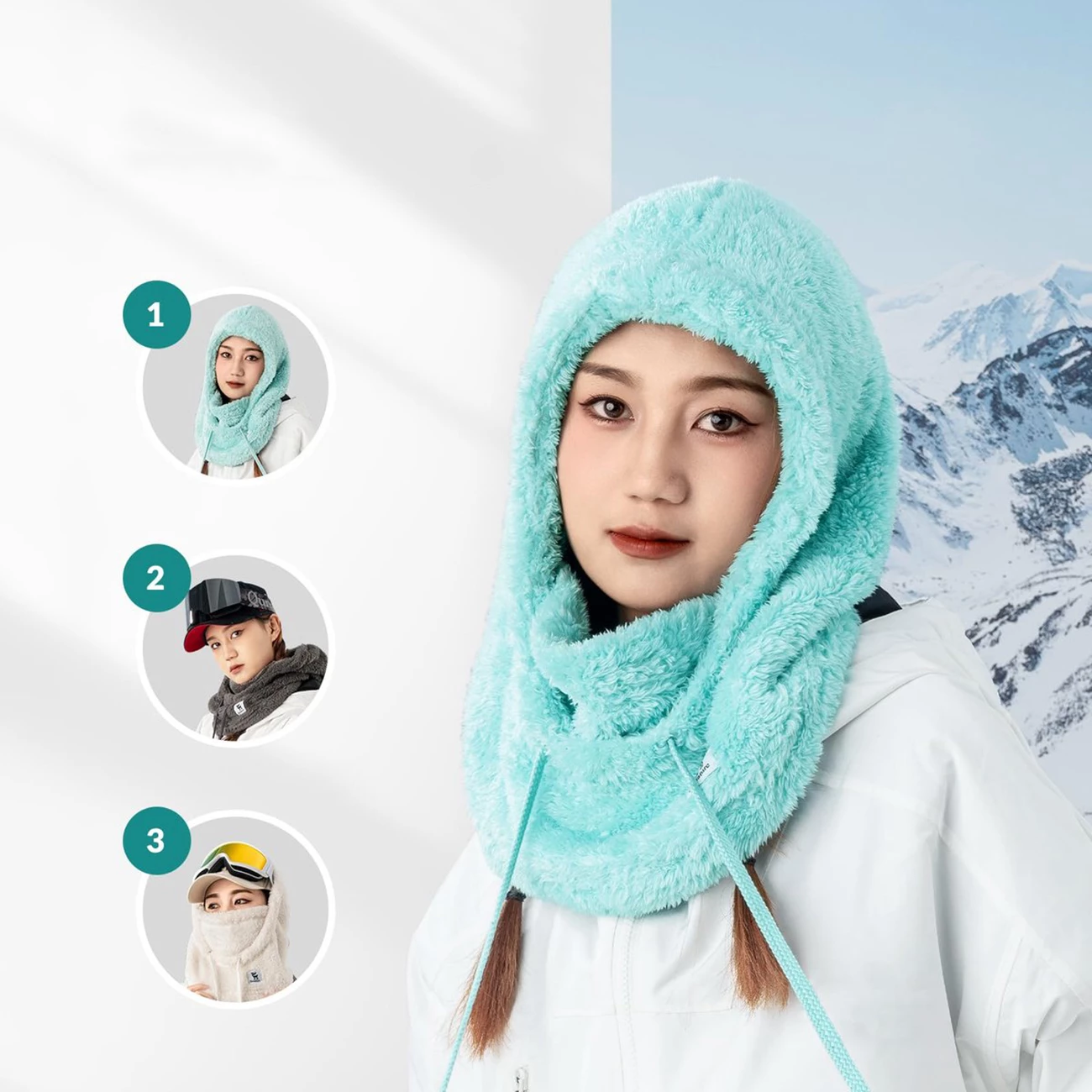 Balaklavë Qunature Arctic Velvet, L, mint