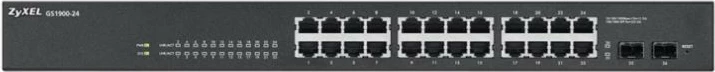 Switch i menaxhuar Zyxel GS1900-24-EU0102F, 24 porta, Rack, Gri