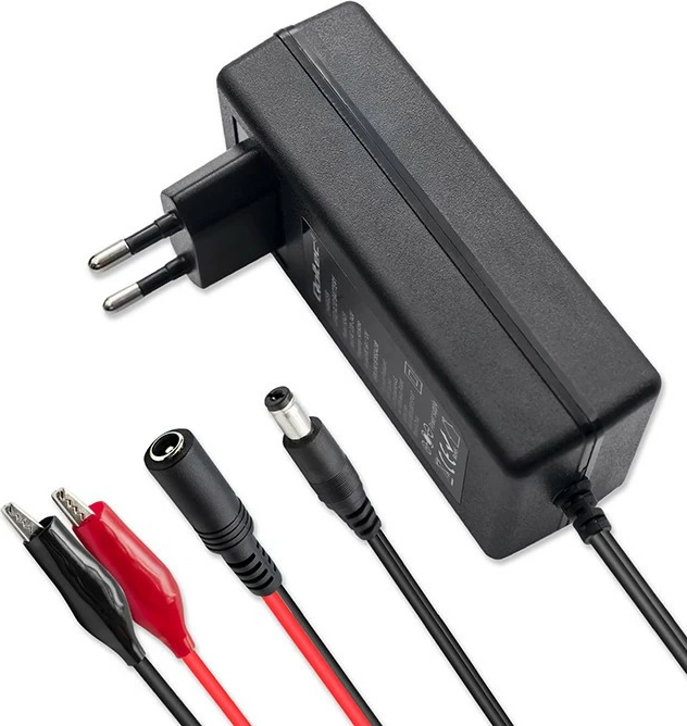 Karikues automatik baterie Qoltec 52423, 6V/12V, 1.5A, me LED, i zi