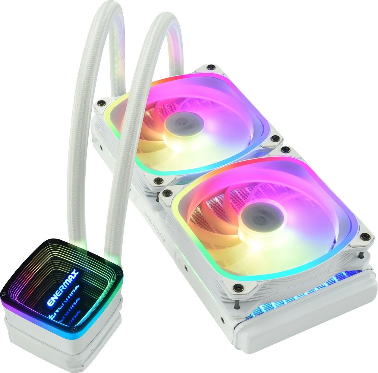 Ftohës uji Enermax Aquafusion ADV ELC-AQFA240-SQA-W, 240mm, RGB, i bardhë