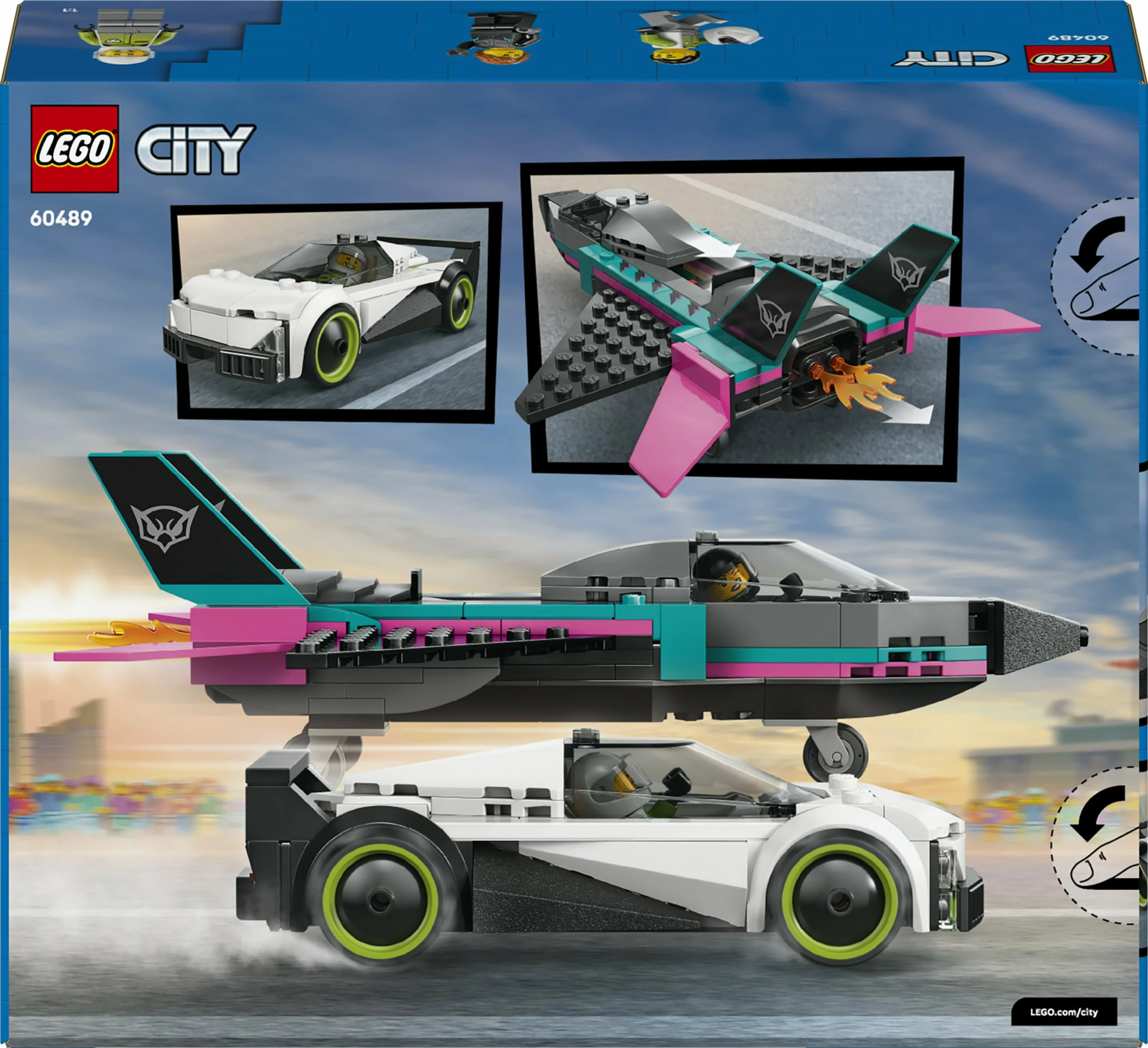 Set LEGO City Jet vs. Car 60489, 259 copë