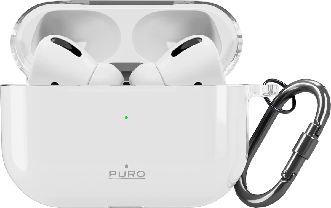 Mbështjellës për AirPods Pro 3 Puro 0.3 Nude, TPU, me karabinë, transparent