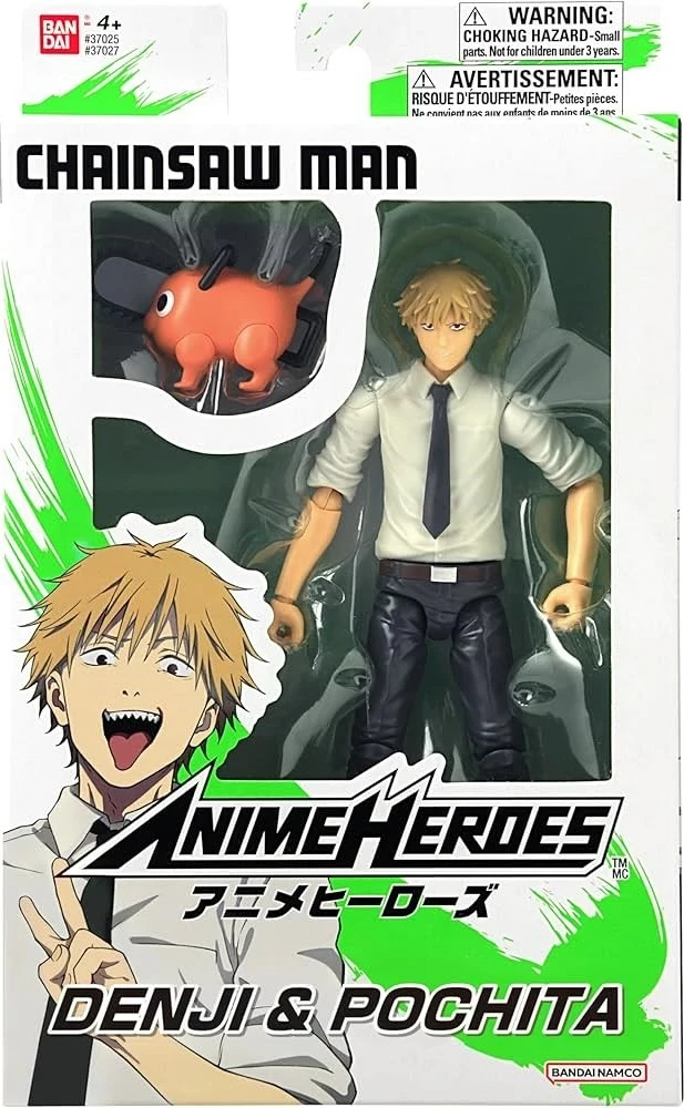 Figurë koleksionuese Bandai Anime Heroes Chainsaw Man Denji & Pochita