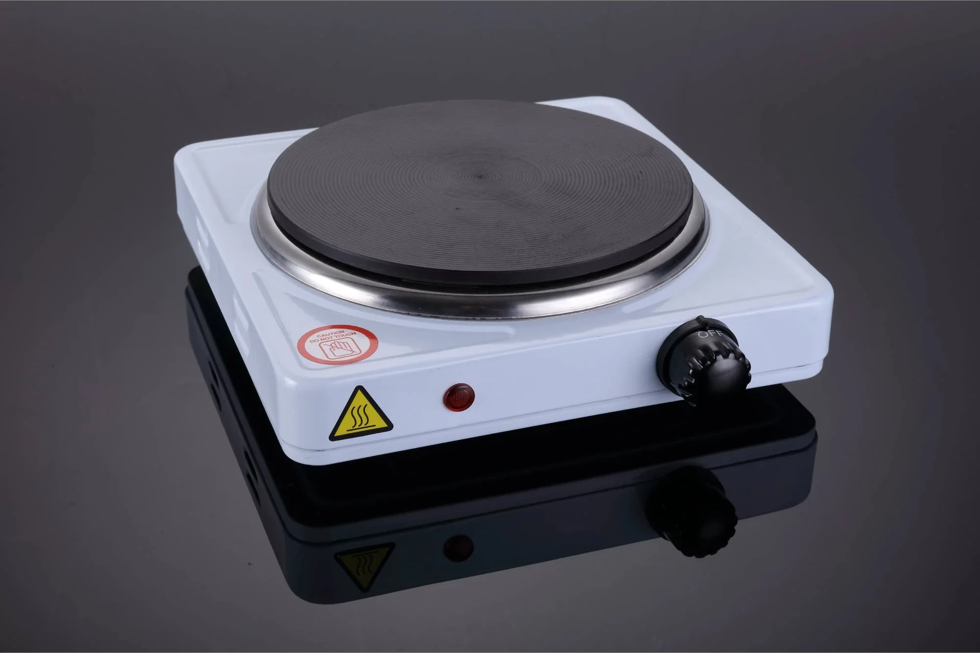 Shporet elektrik portativ, Elit, KP-1, 1500 W, pjatë gize 185 mm, kontroll temperature, i bardhë