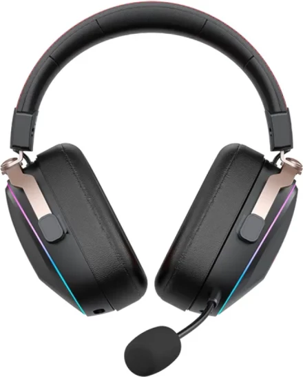 Kufje gaming wireless HAVIT HV-H2039BG, RGB LED, me mikrofon, 2.4GHz/Bluetooth/3.5mm, të zeza
