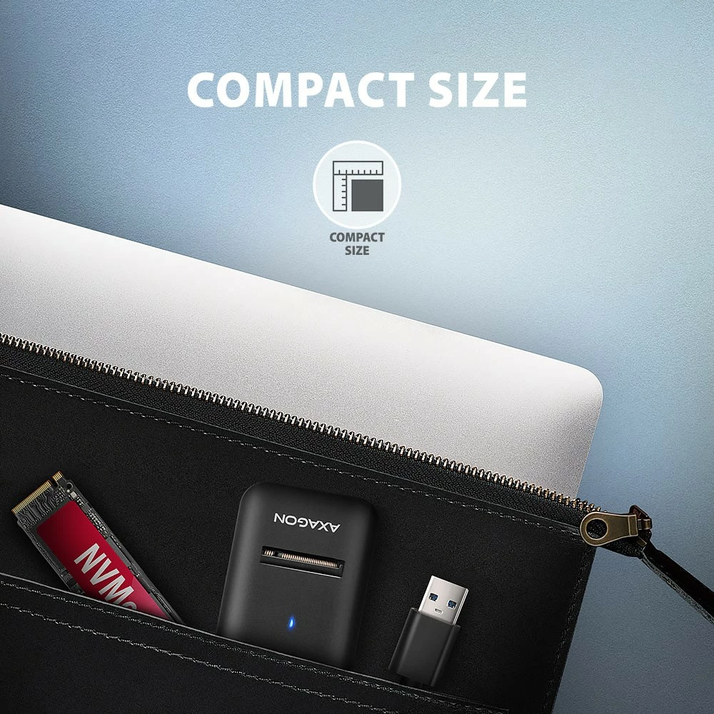 Adapter për SSD M.2 AXAGON ADM2-AM, USB 3.2 Gen 2, 10Gbps, i zi