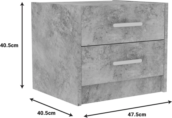 Paketa e mobiljeve për dhomë studenti OLYMPUS set prej 3 pjesësh, ngjyrë anthracite antike