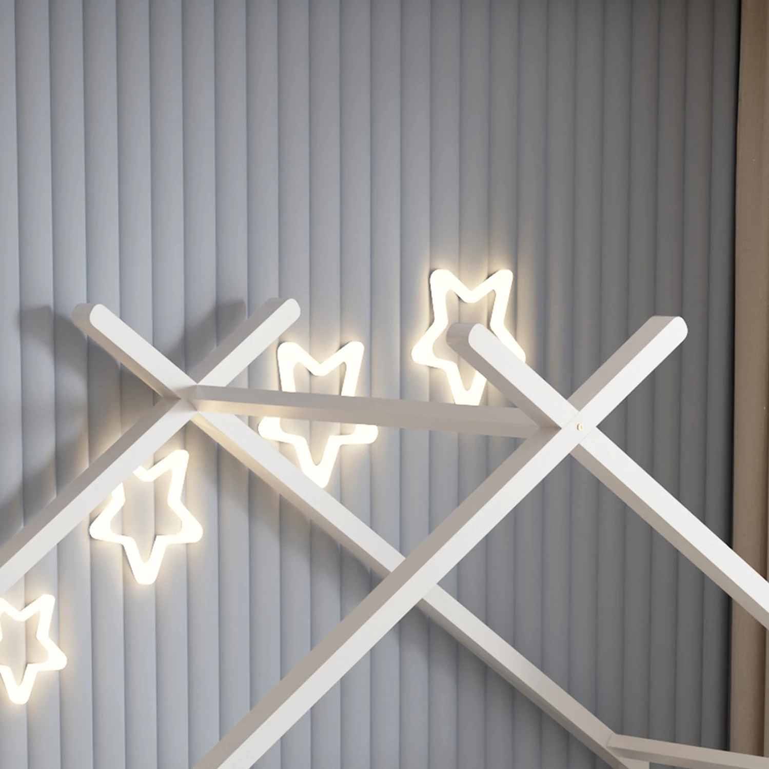 Krevet për fëmijë KLARICE FH680.03 t.MONTESSORI-2 SIRTARË- DRU I FORTË PISHË NË TË BARDHË- 190x90cm