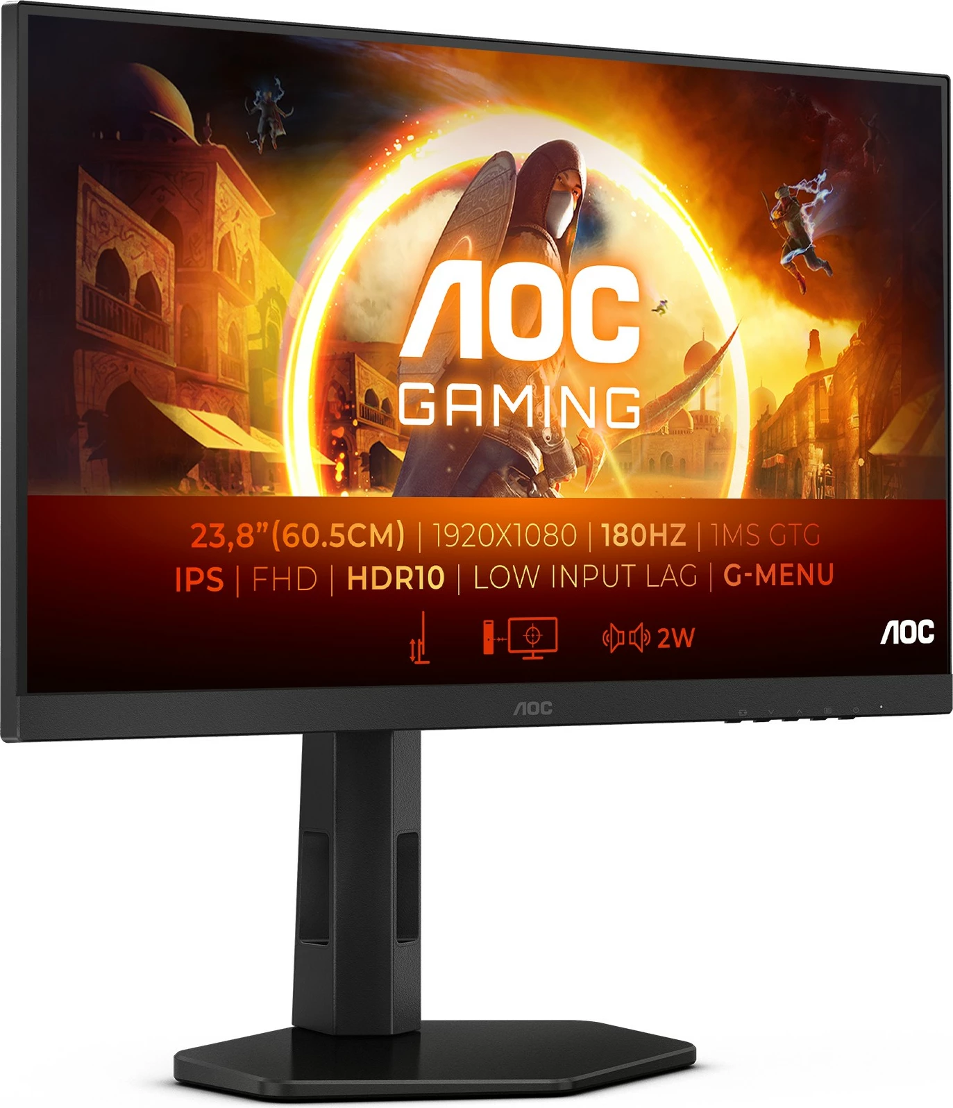 Monitor AOC 24G4X, 60.5 cm (23.8"), Full HD, 0.5 ms, i zi