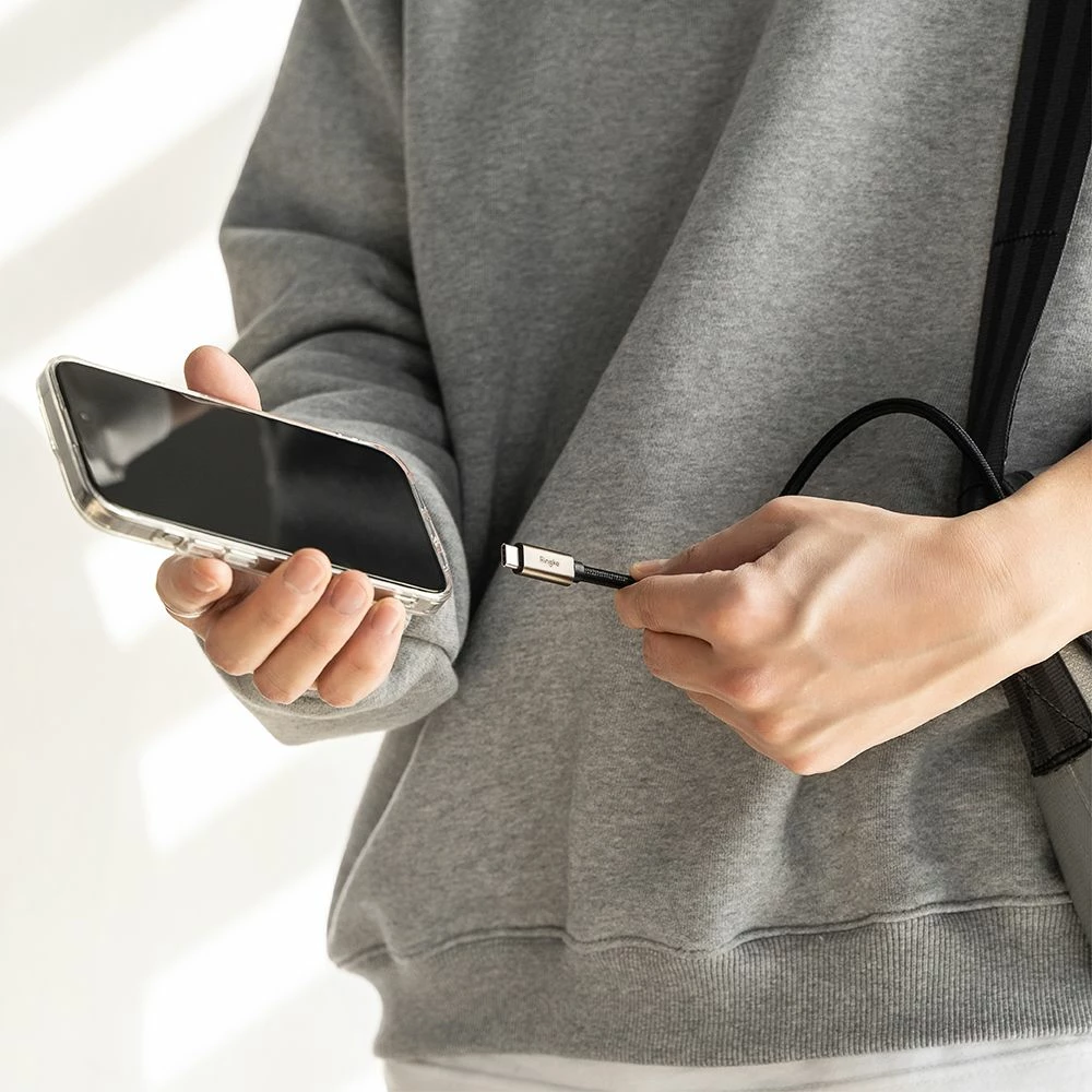 Kabllo USB-C Ringke 3.2 Gen, 200cm, 240W, e zezë