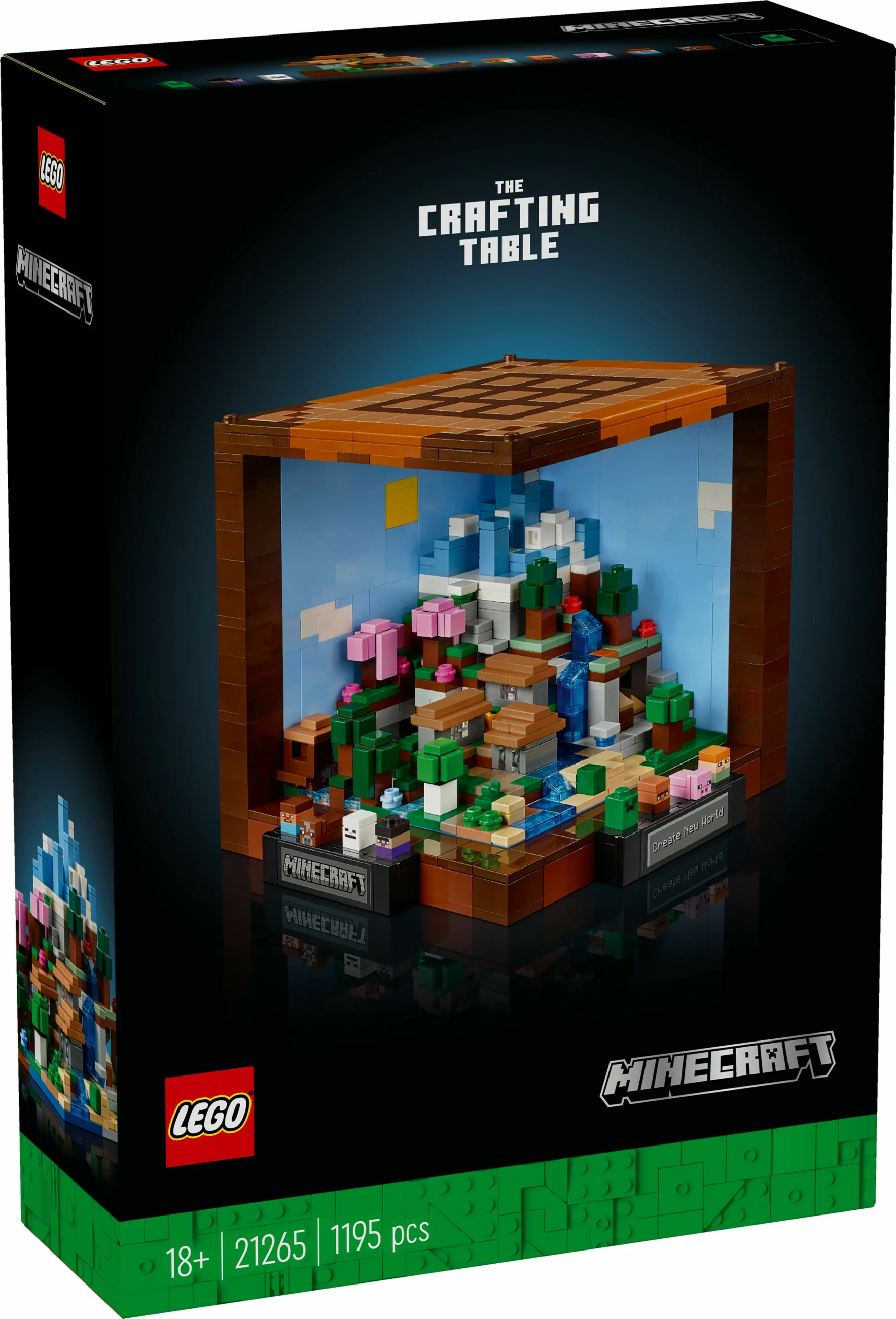Set ndërtimi LEGO Minecraft 21265, The Crafting Table, 1195 pjesë, multikolor