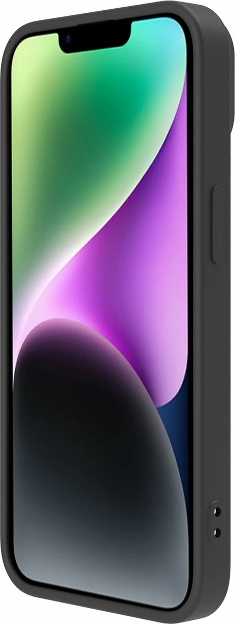 Mbështjellës Nillkin CamShield Silky Silicone për iPhone 14 Plus, me mbrojtëse kamere, i zi