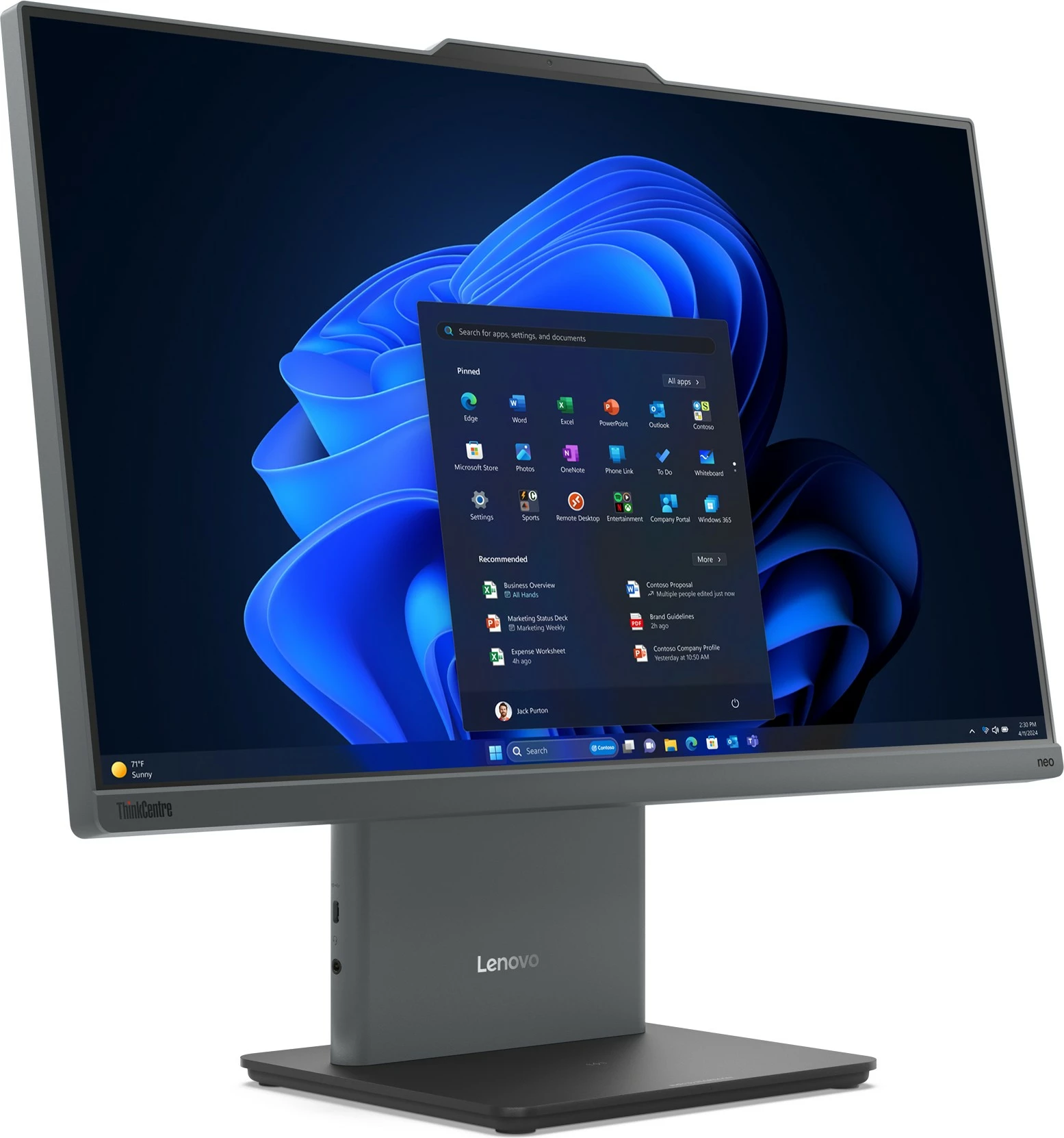 Kompiuter Lenovo ThinkCentre neo 50a 24 Gen 5, Intel Core i5, 16 GB RAM, 512 GB SSD, Luna Grey