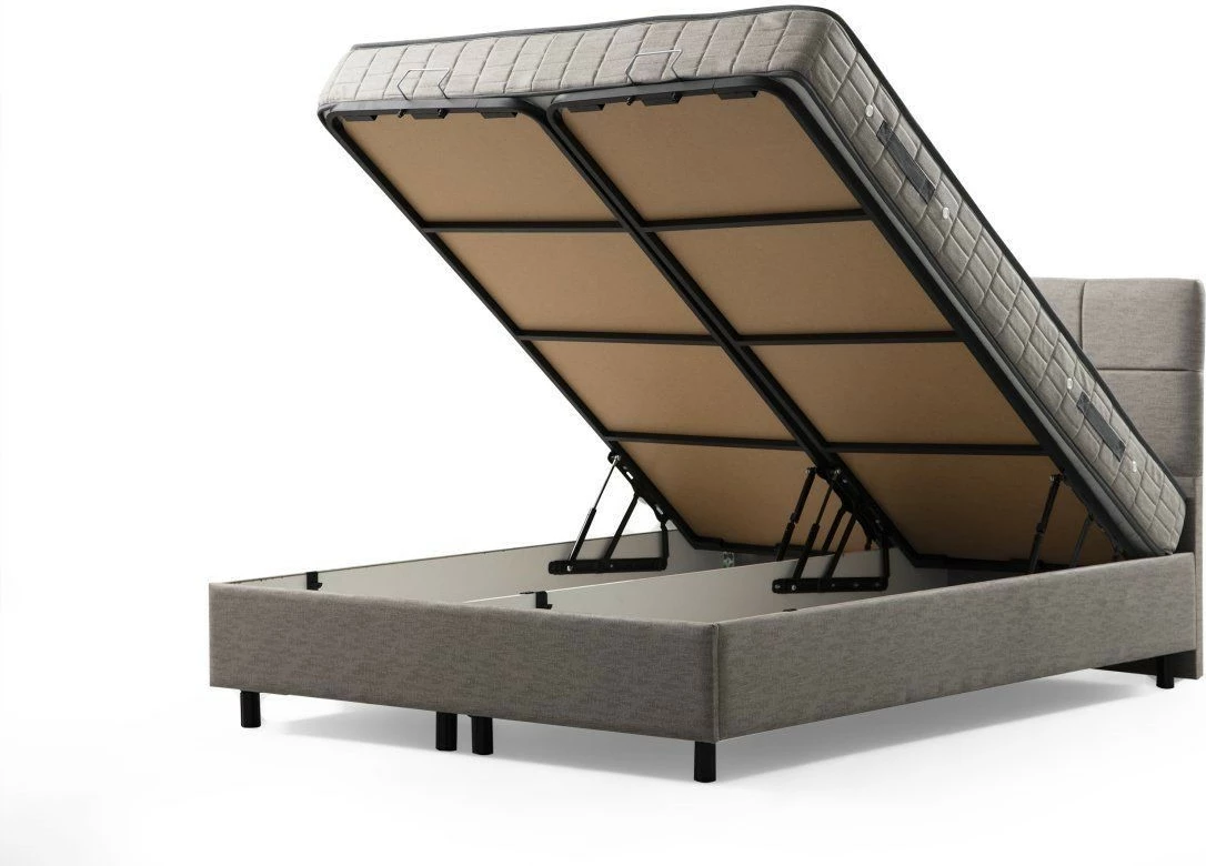 Set dysheku, baza dhe koka e shtratit, ngjyrë gri e çelët, Skye Decor, 90x190cm