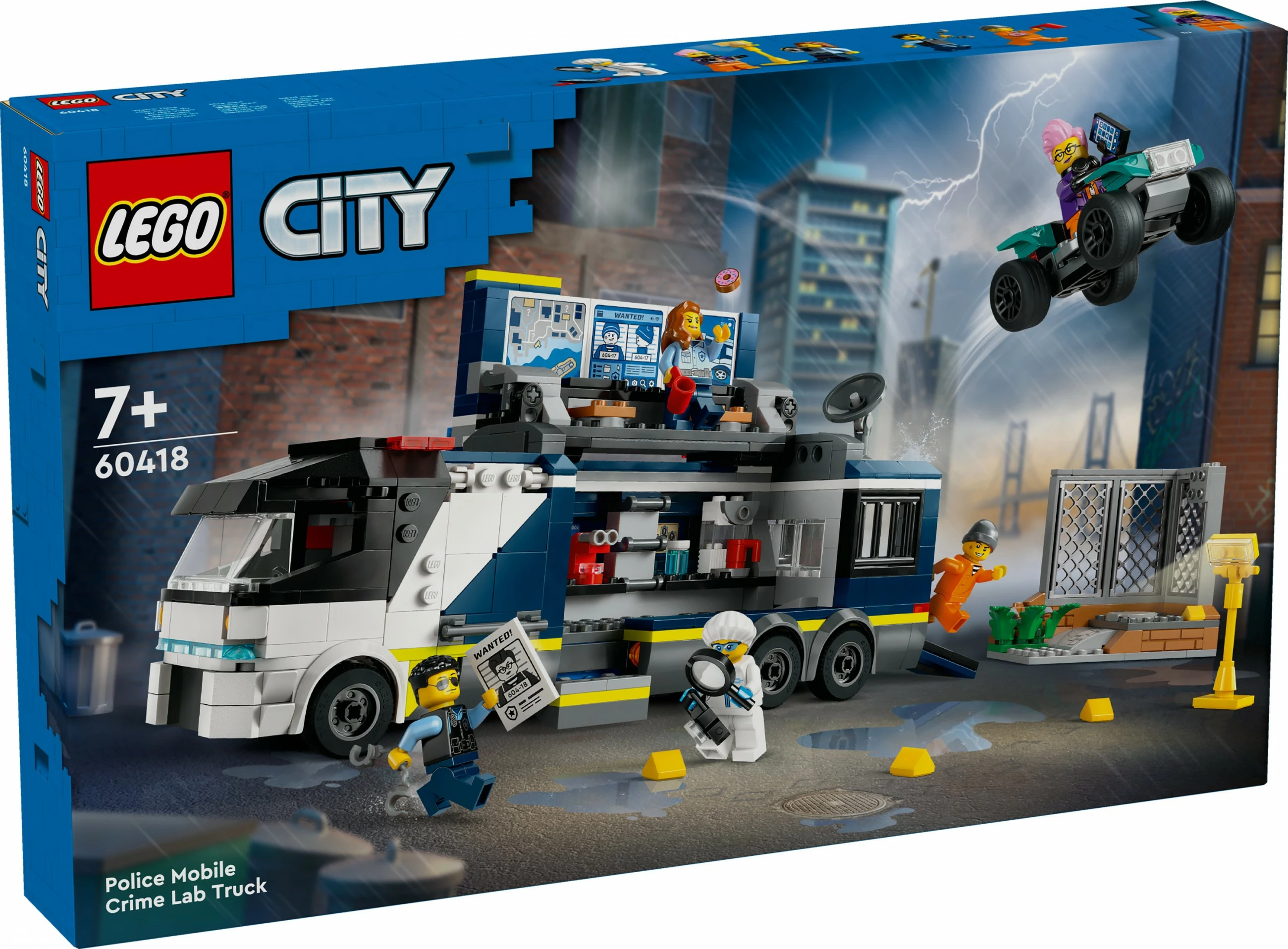 Set ndërtimi LEGO City Police Mobile Crime Lab Truck 674 pjesë, shumëngjyrësh