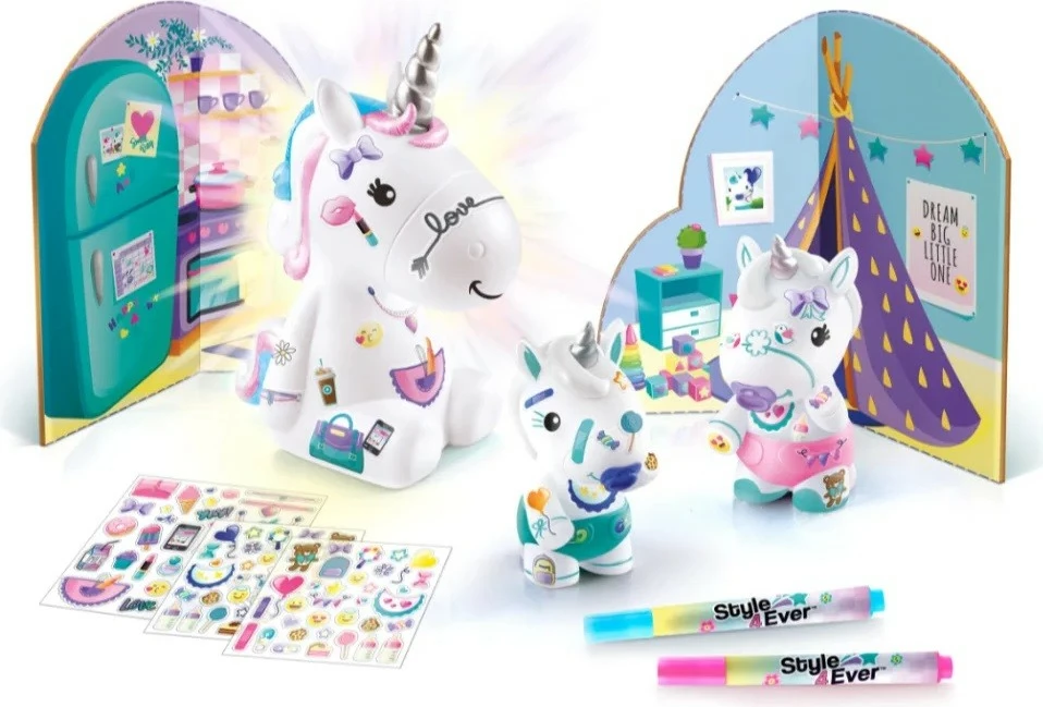 Set DIY figura ndriçuese njëbrirësh, Epee Glowing Decorozes, EP60047, shumëngjyrëshe