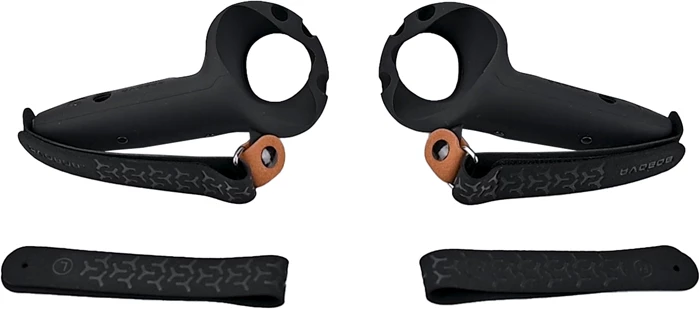 Mbështjellës grip për kontrolla VR BoboVR G3 Grip Cover, kompatibil me Meta Quest 3/3S, set 2 copë + 2 rripa rezervë, zi