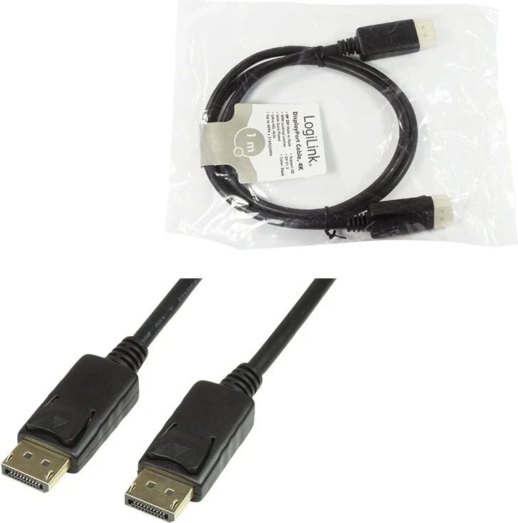 Kabllo LogiLink DisplayPort, 10m, e zezë