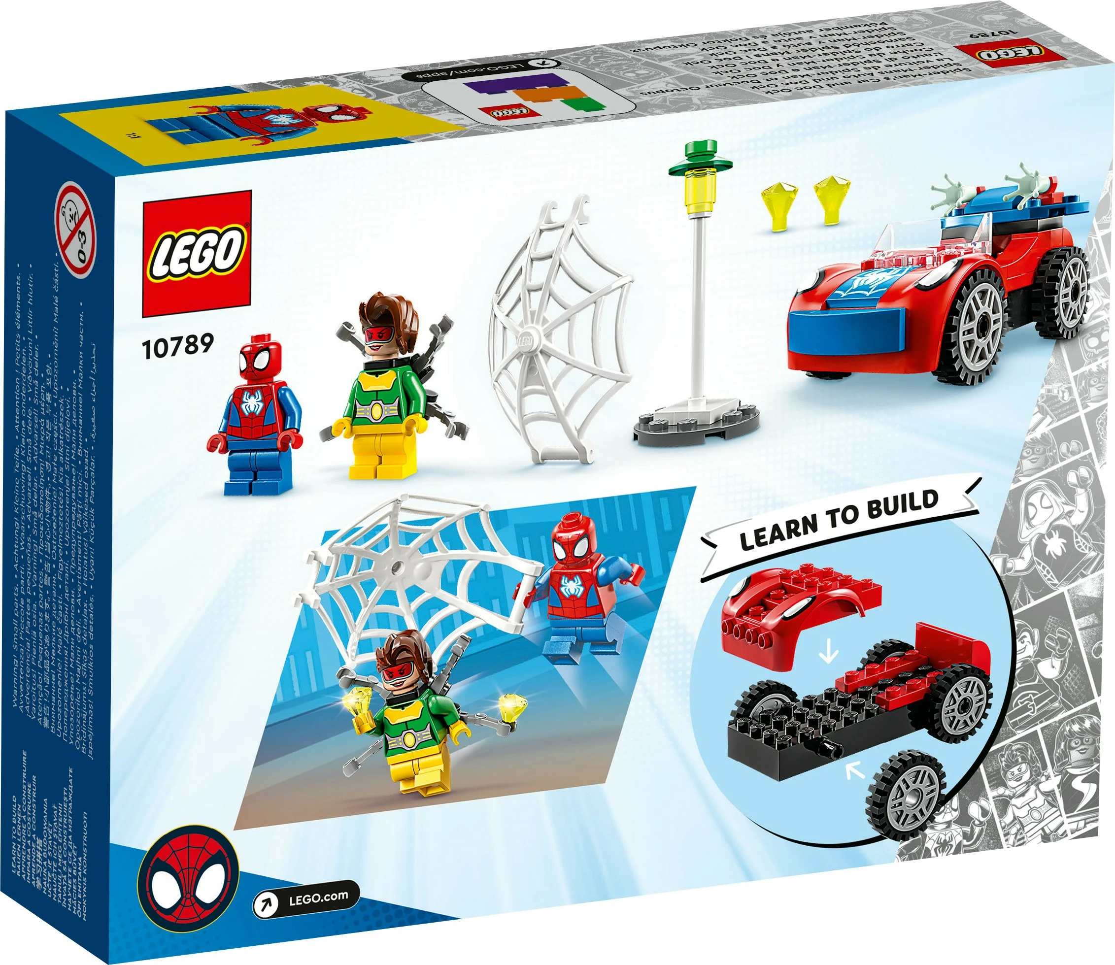 Set ndërtimi LEGO Marvel Spider-Man's Car dhe Doc Ock, 48 pjesë, shumëngjyrësh