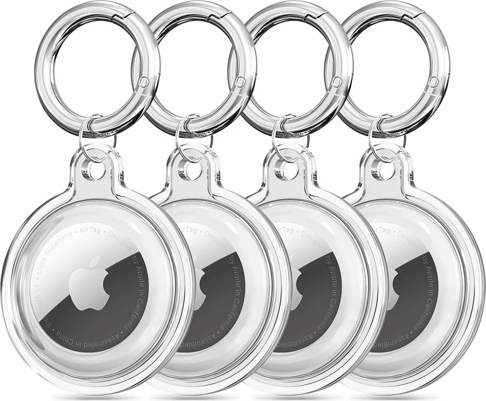 Mbështjellës Tech-Protect Icon 4-pack për Apple AirTag, Transparent