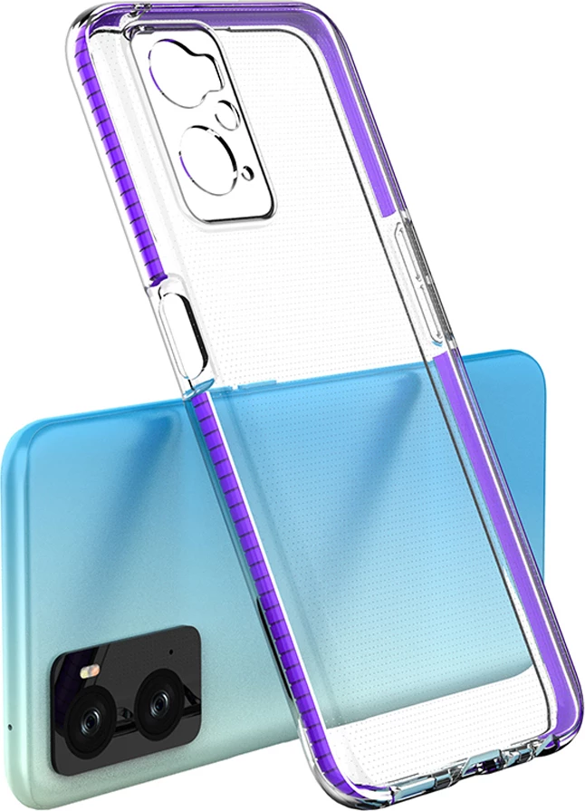 Mbështjellës Hurtel Spring Case për Realme 9i, Oppo A36/A76/A96, silikon, kaltër e hapur