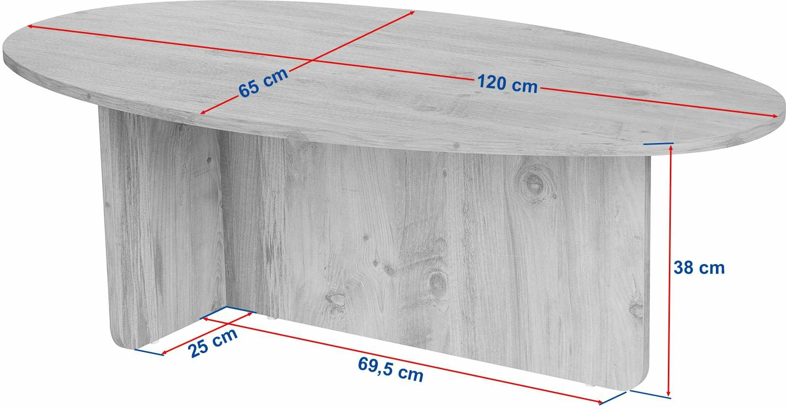 Tavolinë kafeje Nordure, Orba, ngjyrë lisi
