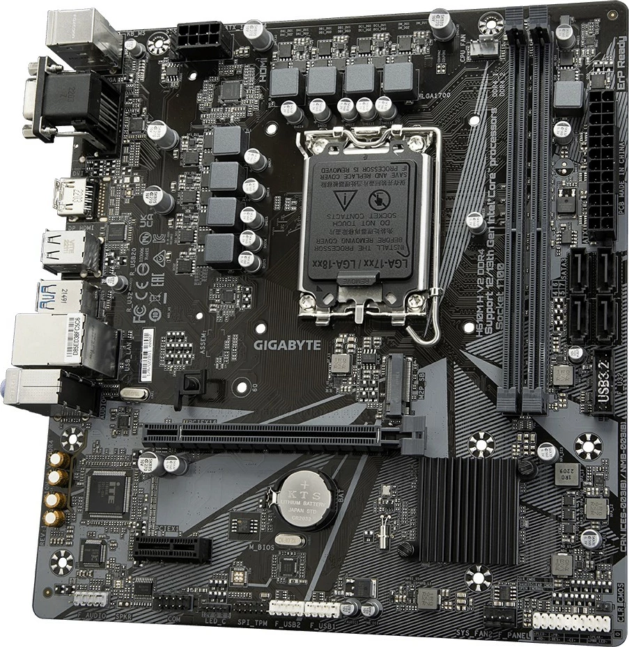 Pllakë amë Gigabyte H610M H DDR4 V2, Micro ATX, DDR4, Intel, e zezë
