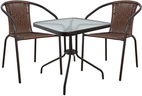 Set kopshti tavolinë & karrige FH5182.02, 3 pjesë, të kafta