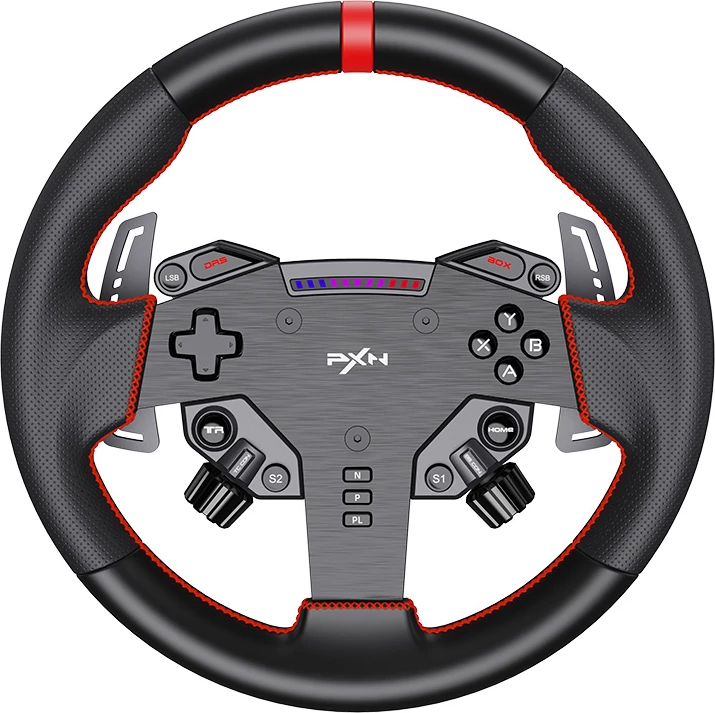 Set gaming timon me pedale dhe bazë direct drive, PXN VD4 Bundle F, timon 280mm, 4Nm, Hall Effect, lidhje me kabllo