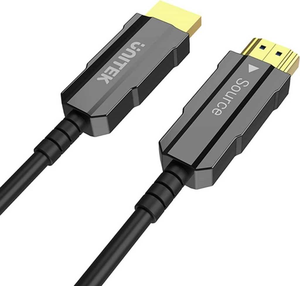 Kabllo HDMI optike UNITEK C11072BK03-12M, 12m, 4K 60Hz, E zezë