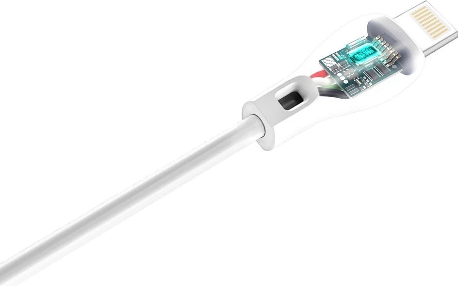 Kabllo USB në Lightning, Dudao L4L, 1 m, 2.4A, USB 2.0, e bardhë