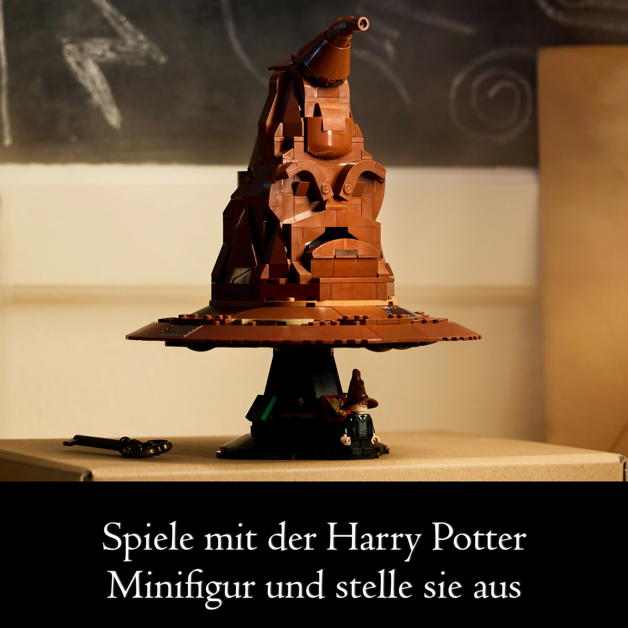 Set LEGO Talking Sorting Hat, 561 copë, plastikë, për të rritur, ngjyrë kafe