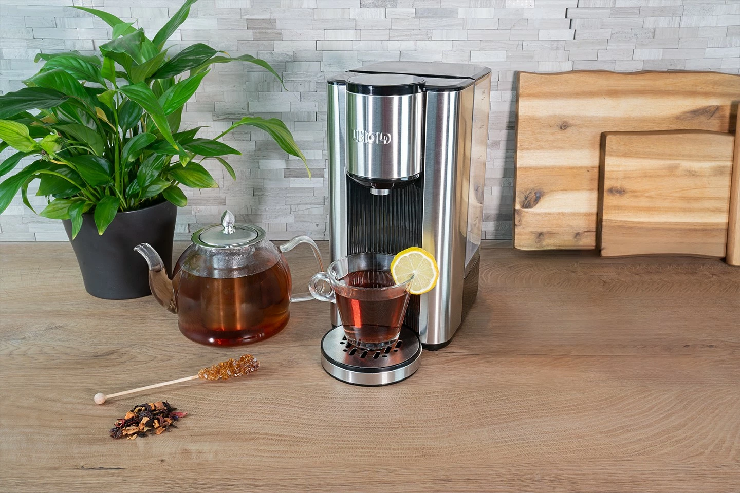 Ngrohës uji elektrik UNOLD 18615 Ava Express, 2200W, 6 temperatura, inox/zi