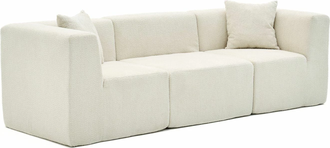 Divan treshe, krem, Atelier del Sofa, 3 pjesë