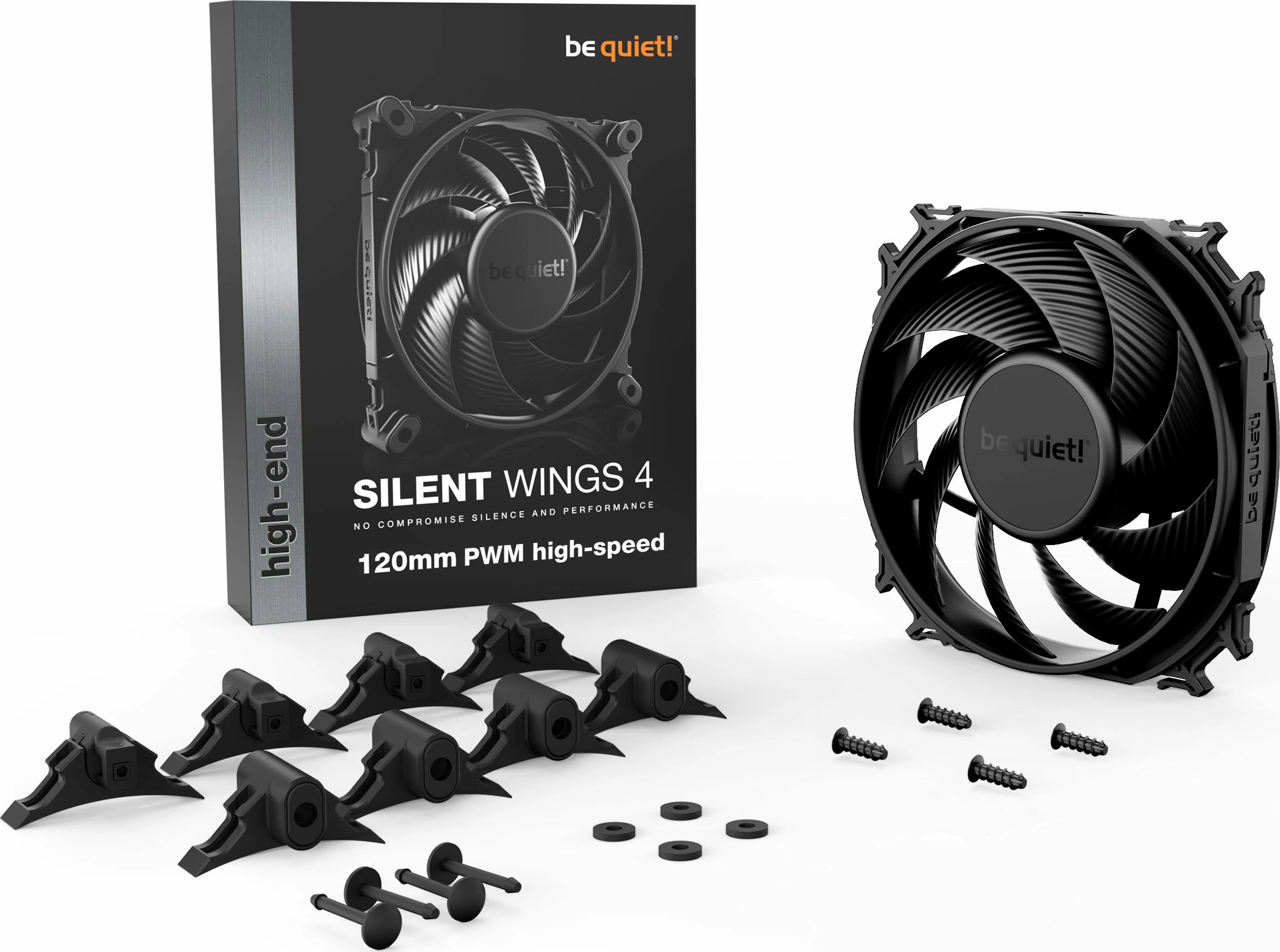 Ventilator kasë be quiet! Silent Wings 4 BL094 120mm PWM High-Speed, i zi, 1 copë