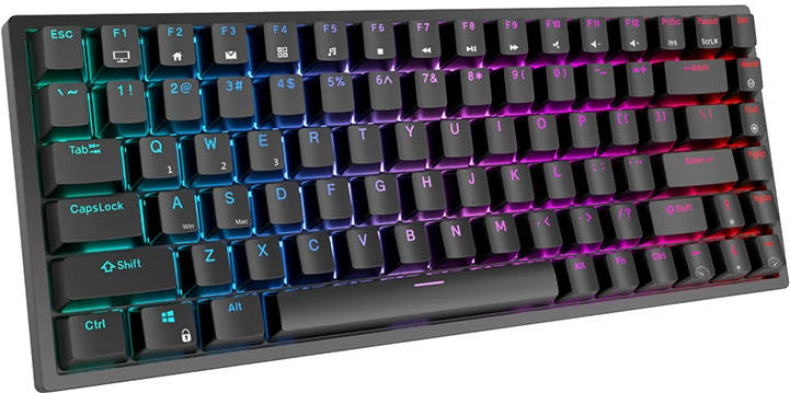 Tastierë mekanike wireless Royal Kludge RK84, 84 taste, RGB, Brown switch, e zezë